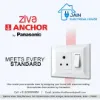 Picture of Anchor Ziva 8 Module Vertical White Cover Plate with Chrome Collar & Base Frame, 68988-C (Pack of 5)