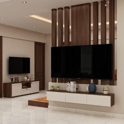 Picture of Sleek Storage: Modern TV Unit with Closed Drawers