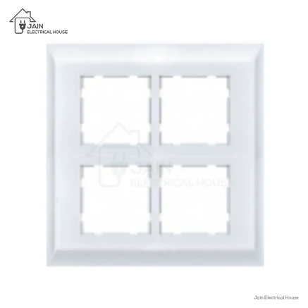 Picture of Anchor Ziva 8 Module Vertical White Cover Plate with Chrome Collar & Base Frame, 68988-C (Pack of 5)