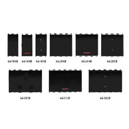 Picture of Anchor Roma 20A 1 Module 1 Way Black Switch with Indicator, 66144B, (Pack of 20)