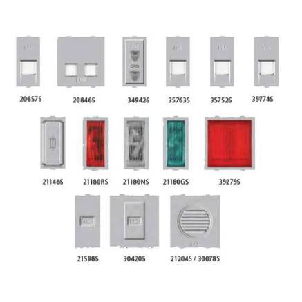 Picture of Anchor Roma Classic 1 Module Silver RJ45 Receptor, 35774S (Pack of 20)