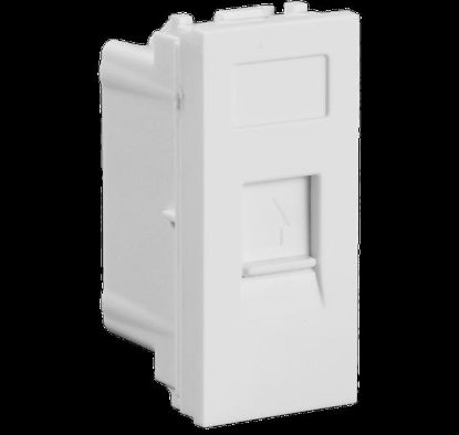 Picture of RJ-45 Jack Cat-6 (krone) w/mounting - 1 M white