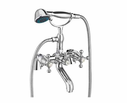 Picture of V-314* Essess Series Victorian Bathtub Mixer Telephonic Shower Arrangement With Crutch - 20mm