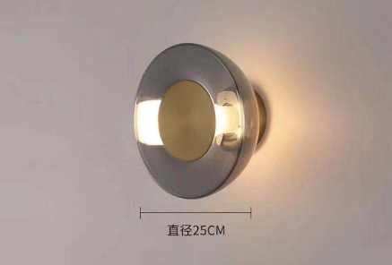 Picture of Light Casa E27 D250 LCWL40DW0341 METAL + GLASS BRASS+CHROMEAMBER