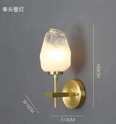 Picture of Light Casa E14E27 L140 W100 H280 LCWL40P0190w METAL + GLASS BRASS