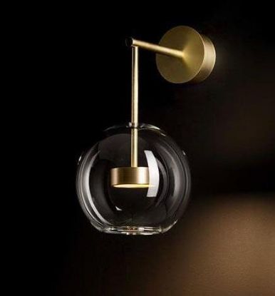 Picture of Light Casa LED D200 LCWL9190 METAL + GLASS BRASS + CLEAR