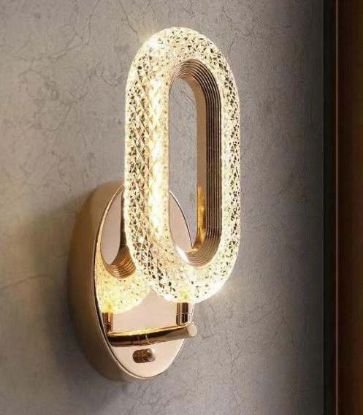 Picture of Light Casa LED H200 D180 LCWL7014W METAL+ACRALYC GOLD+CLR