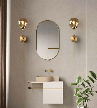 Picture of Light Casa E27 H500 D150 LCWL9130 AB METAL + GLASS BRASS + AB
