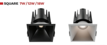 Picture of ALT0253 18W ROUND CCT WW/NW CUTOUT D 75MM D80 X H 93MM 1800LM 38* BLACK