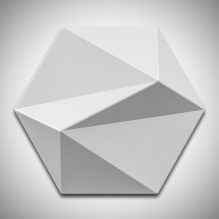 Picture of 3D Wall Panel ZETA Design, White colour	
