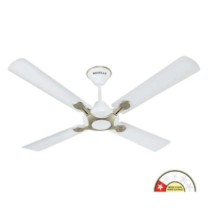 Picture of Havells Leganza 4 Blade ES, 1200 mm Ceiling Fan, Pearl White Silver Colour 