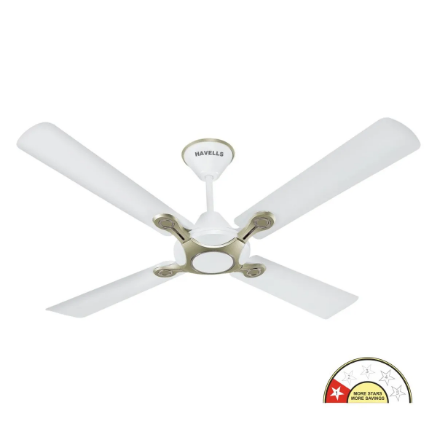 Picture of Havells Leganza 4 Blade ES, 1200 mm Ceiling Fan, Pearl White Silver Colour 