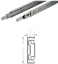 Picture of Ebco, STDS40-35-SC, Sleek Telescopic Drawer Slides -35, Soft Close Series, Drawer Slides and Hinges, Zinc Plated White/Zinc Plated Black - 400mm
