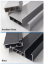 Picture of Aluminium Glass Shutter Profile with 4mm Sleeve for Recessed Hinges 25 - Silver / Black