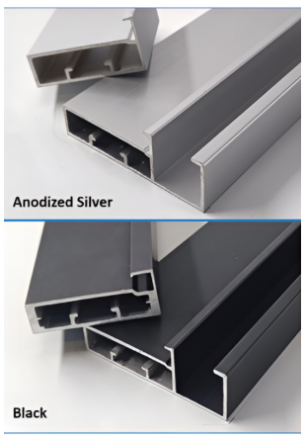 Picture of Aluminium Glass Shutter  Profile with 4 mm Sleeve  for Recessed Hinge 35