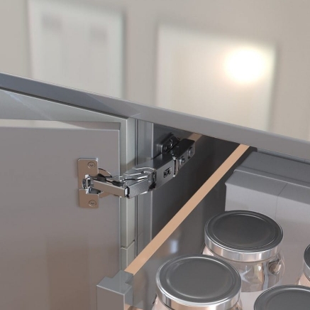 Picture of 155° Hinge - Zero Protrusion (Soft Close) - Overlay - Nickle Plated