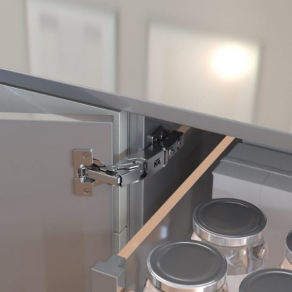 Picture of 155° Hinge Zero Protrusion - (Soft Close) - Half Overlay - Gun Metal