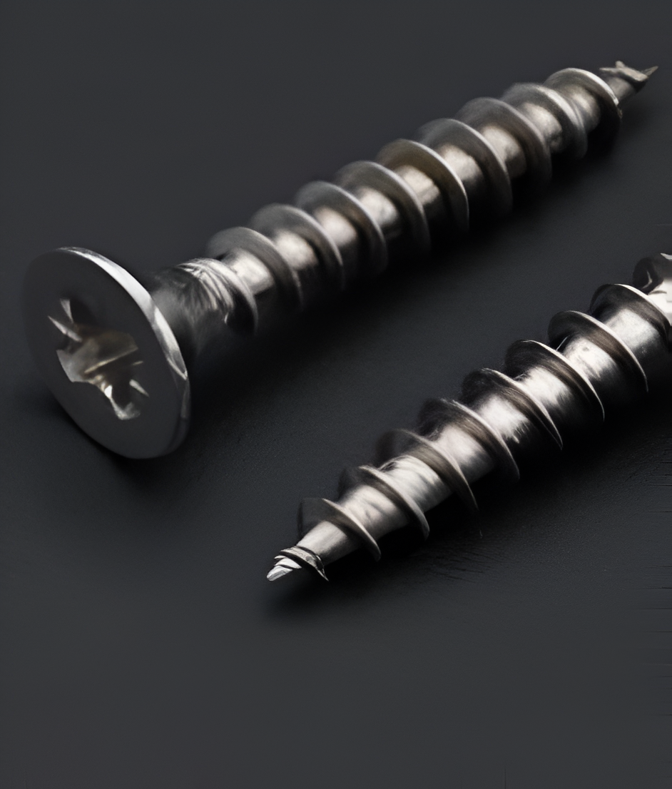 SS304 - Pozi Recess CSK Head Chipboard Screw - Raw Stainless Steel ...