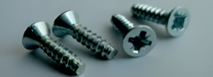 Picture of Self Tapping Screw - Flat Tip - Zinc Plated White