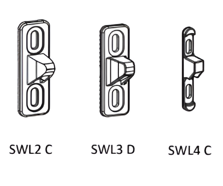 Picture of Sliding Window Latch - Receiver Plate - Brown/Black/Ebco Window White/Silver/Glossy White/Champagne Gold