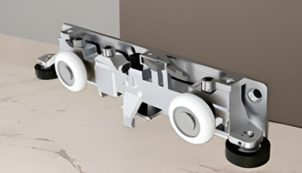 Picture of Sliding Door System 80 - Invisible - including upper rail & down rail 1200mm - Silver