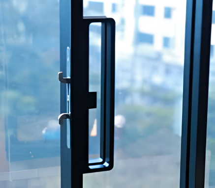 Picture of Handle with Latch for Sliding Partition System - Set of 2 Handles with Latch - Black