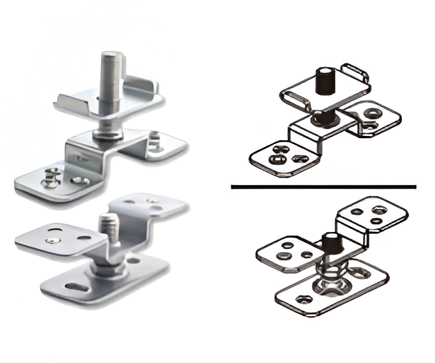 Fixed Door Bracket Kit - Aluminium - for Sliding Partition System ...