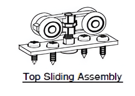 Wood Sliding Folding System - Top Sliding Assembly - Zinc Plated White ...