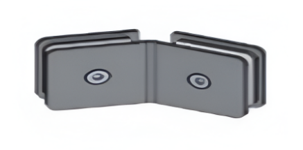 Picture of 135° Glass to Glass Connector - Brushed Steel