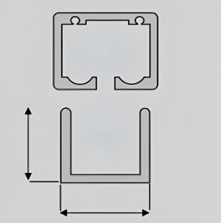 Picture of Track for Glass Sliding Folding Fitting For Top - Silver