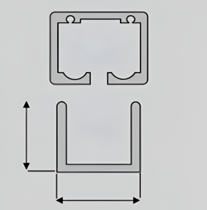 Picture of Track for Glass Sliding Folding Fitting For Top - Silver