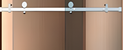 Picture of Shower Sliding Fitting - Rectangular - Brushed Steel