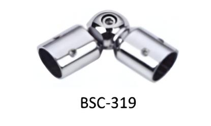 Picture of Tube to Tube Connector - 19mm - Brushed Steel