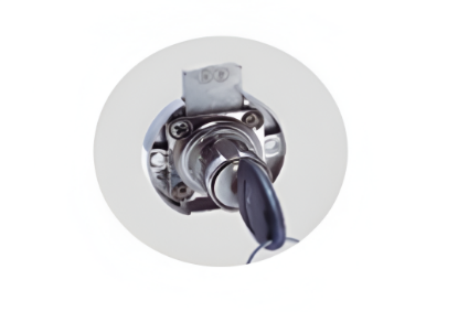 Picture of Multi Purpose Lock - Round with Receiver Plate - Nickel Plated