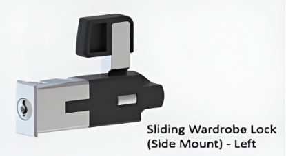 Picture of Sliding Wardrobe Lock - Side Mount - L/R - Nickel Plated