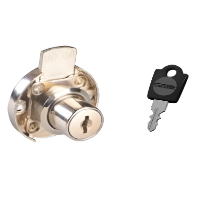 Picture of Multi Purpose Lock - Round Straight with Receiver Plate - Nickel Plated