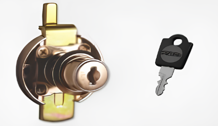 Picture of Multi Purpose Lock - Round Straight - Two Way with Receiver Plate - Nickel Plated