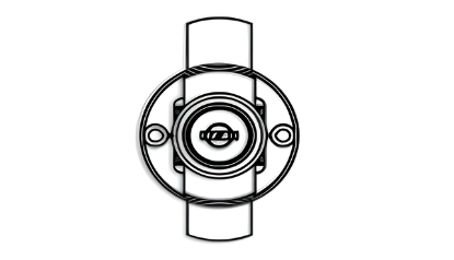 Picture of Multi Purpose Lock - Round Straight - Two Way with Receiver Plate - Nickel Plated