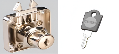 Picture of Mortise Lock for Cabinet Sliding Door - Nickel Plated