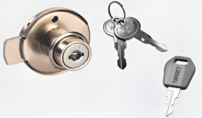 Picture of Multi Purpose Lock - Round Straight /Multi Purpose Lock - Round Straight with Metal Keys - Nickel Plated