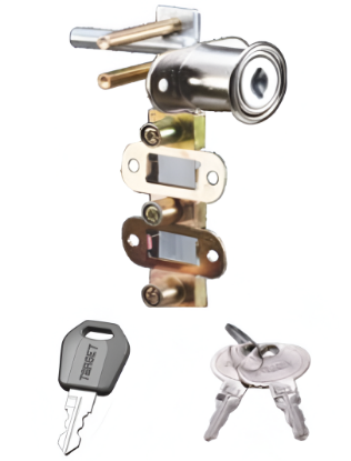 Picture of Front Multi Drawer Lock - 480mm / Front Multi Drawer Lock - 480mm with Metal Keys - Nickel Plated