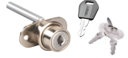 Picture of Pedestal Lock with Metal Keys - Nickel Plated