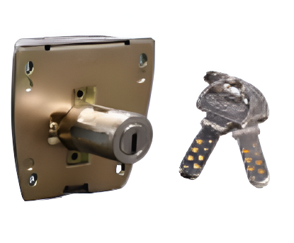 Picture of SecuRite Cupboard Lock - with Dimple Keys - Brushed Steel 