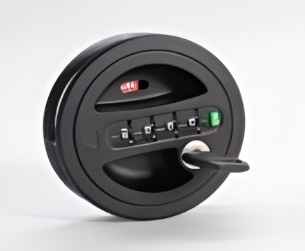 Picture of 4 Digit Combination Lock 2 Point-Swing (With Rod)