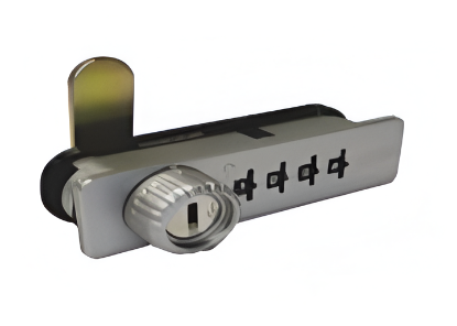 Picture of 4 Digit Combination Lock Zinc - Wood - 16- 20mm - Left -  Nickel Plated