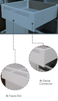 Picture of Fascia Connector for PMDS3 'S3' Series for Rail - White/Anthracite/Brown 