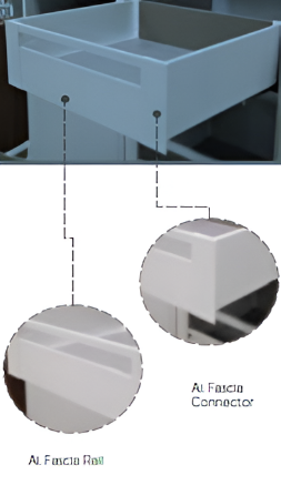 Picture of Fascia Connector for PMDS3 'S3' Series for Rail - White/Anthracite/Brown 