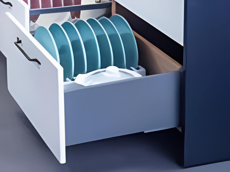 Pro-motion Drawer System 203 - SLIM2 - White/Anthracite | BuidingSteps