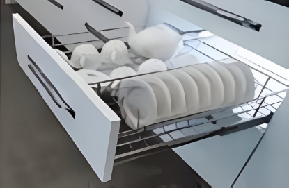 Picture of Right Angle Cup & Saucer Kitchen Basket - Stainless steel(SS304)