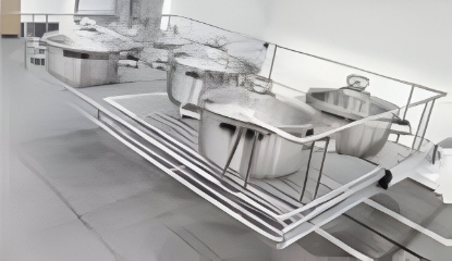 Picture of Right Angle Utensil Kitchen Basket - Stainless steel(SS304)